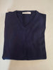 Italian Cashmere V-Neck in Neptune Navy by The Perfect Provenance Luxury Cashmere Collection