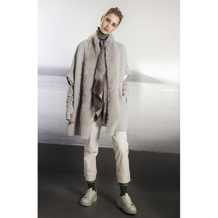 Grey Shearling & Cashmere Cardigan By Tonet - The Perfect Provenance