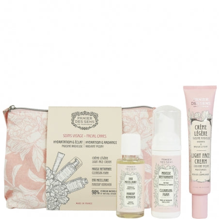 Peony Face Care Travel Set in Blush by Panier Des Sens